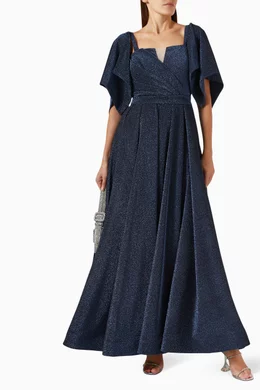 Navy sales maxi dress