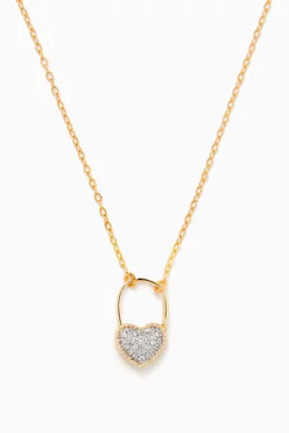 Diamond locket with gold hotsell chain