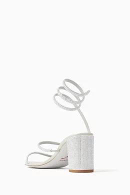 Grey block top heel sandals