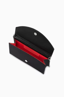 Buy Christian Louboutin Black Loubi54 Clutch Bag in Satin for