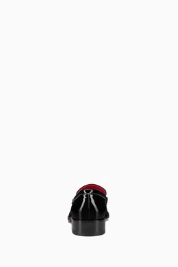 Buy Christian Louboutin Black Chambelimoc Night Strass Loafers in