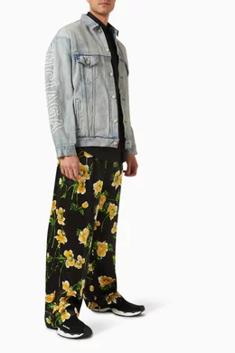 Balenciaga denim jacket yellow sale