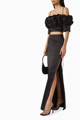 Long skirt top with slit