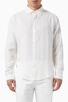 Buy Onia White Slim Fit Shirt in Linen for Men in UAE Ounass
