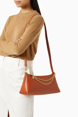 Buy ZAC Zac Posen Brown Medium Posen Zip Top Shoulder Bag in Soft