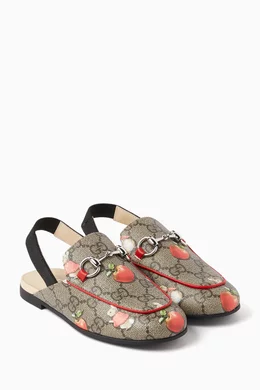 Gucci canvas princetown deals