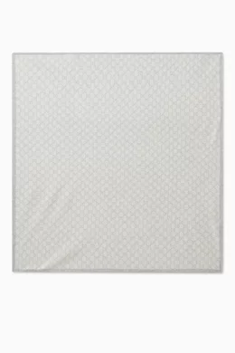 Buy Gucci Grey GG Blanket in Wool for Baby Girls in UAE Ounass