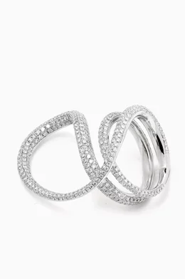 Buy Maison H Jewels Silver Floating Diamond Ring in 18kt White Gold for Women in UAE Ounass