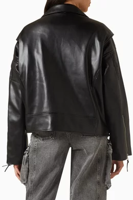 Oversize moto deals jacket
