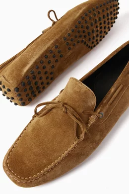 Buy Aurelien Brown Driving Shoes in Softey Suede for Men in UAE