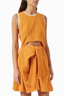 Buy KAGE Orange Ambrose Lace Mini Dress for Women in UAE