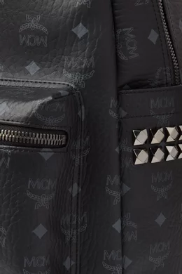Mcm stark side stud medium backpack black best sale