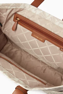 Buy Michael Kors Neutral Large Gigi Tote Bag in Signature Monogram