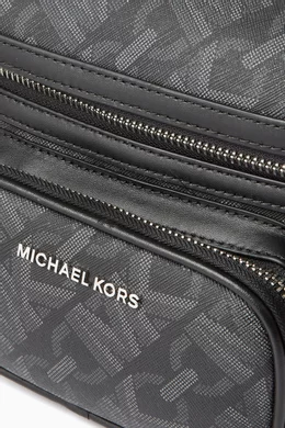 Buy Michael Kors Black Hudson Empire Signature Logo Belt Bag in
