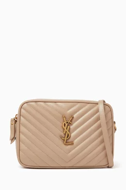 Buy SAINT LAURENT Neutral Lou Camera Shoulder Bag in Quilted