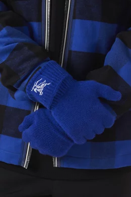 Burberry gloves hot sale blue