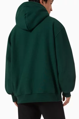 Buy Burberry Green Drawstring Hoodie in Cotton for Men in UAE Ounass