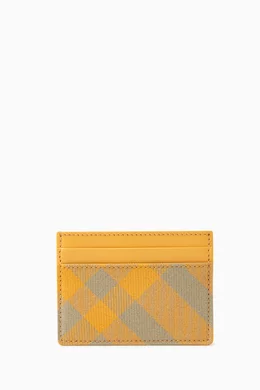 Buy Burberry Yellow Ms Sandon SC7 Cardholder in Leather for Men