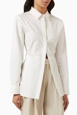 Open back dress shirt top