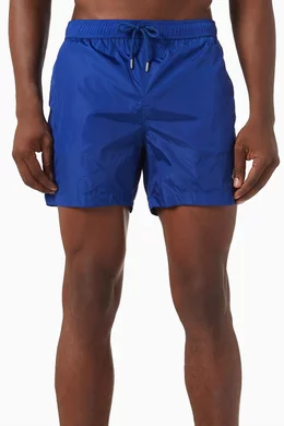 Moncler logo patch swim shorts store