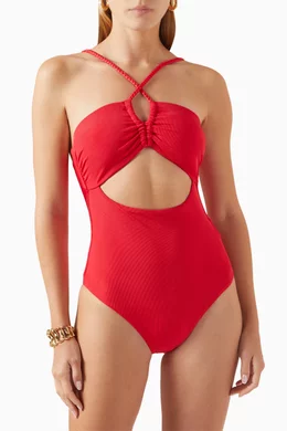 Buy OndadeMar Red Marie One piece Swimsuit for Women in UAE Ounass