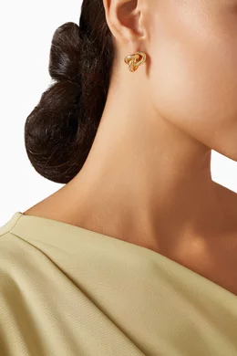 Knotted clearance gold earrings