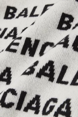 Buy Balenciaga White Logo Sweatshirt in Wool Knit for UNISEX in UAE Ounass