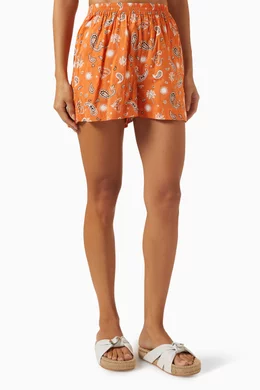 Orange womens best sale shorts