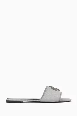 Tory burch black sales and white slides
