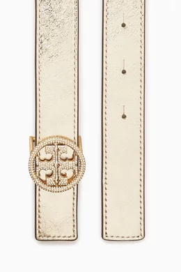 Buy Tory Burch Gold Miller Crystal Embellished Belt in Leather for Women in  UAE
