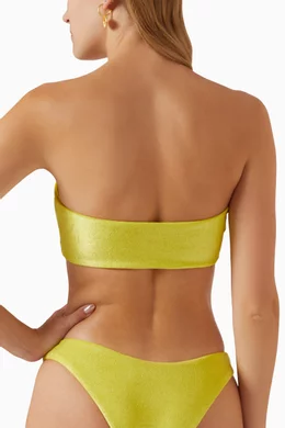 Buy Jade Swim Yellow Ava Bandeau Bikini Top for Women in UAE Ounass