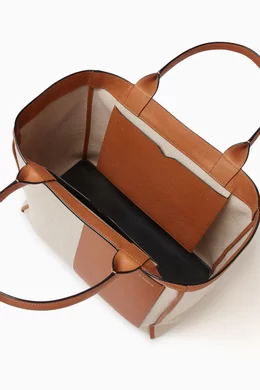 Canvas and sale leather bag
