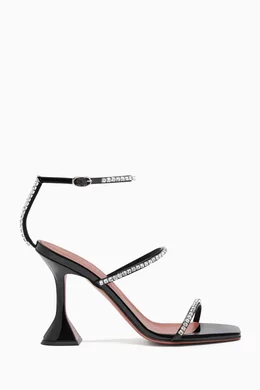 Amina muaddi on sale black sandals