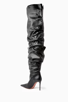 Overknee top boots black