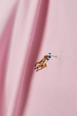 Buy Polo Ralph Lauren Pink Pony Polo Shirt in Cotton for Men in UAE Ounass