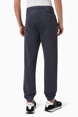 Buy Polo Ralph Lauren Black Logo Joggers in Cotton Blend Jersey