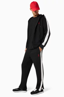 Buy Polo Ralph Lauren Black Logo Track Jacket in Cotton Blend for