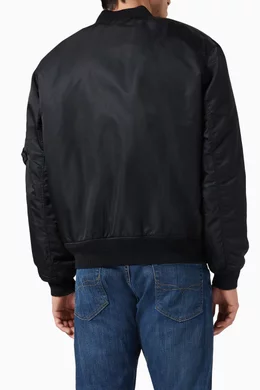 Buy Polo Ralph Lauren Black Ma1 Bomber Lined Field Jacket in Nylon