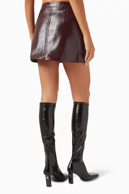 Black red and outlet white vinyl skirt