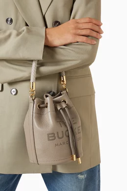 The marc jacobs 2025 leather crossbody bucket bag