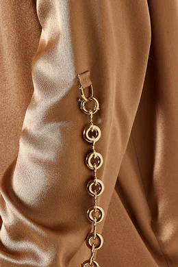 Gold chain shirt top dress