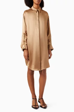Chain sales shirt dress
