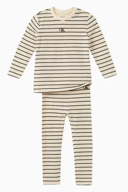 Calvin klein striped leggings sales
