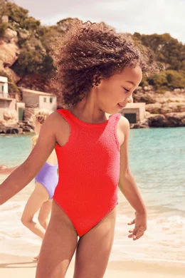 Buy Hunza G Red Baby Classic One piece Swimsuit for Baby Girls in