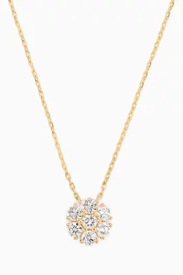 Flower diamond necklace hotsell