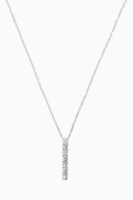 Diamond bar deals necklace white gold
