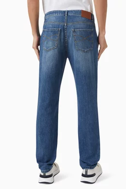 Buy Brunello Cucinelli Blue Mid rise Slim fit Jeans for Men in UAE Ounass