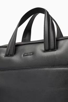Calvin klein leather laptop bag on sale