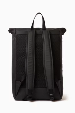 Buy Calvin Klein Black Rubberised Roll Top Backpack for Men in UAE Ounass