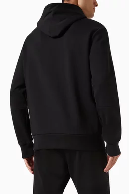 Buy Calvin Klein Black Logo Tape Hoodie in Organic Cotton for Men